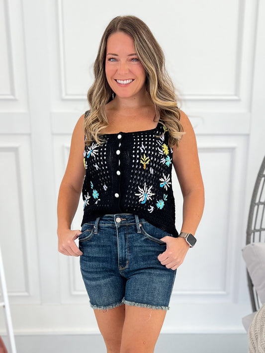 Sun Is Shining - Judy Blue Tummy Control Shield Pocket Shorts - Final Sale
