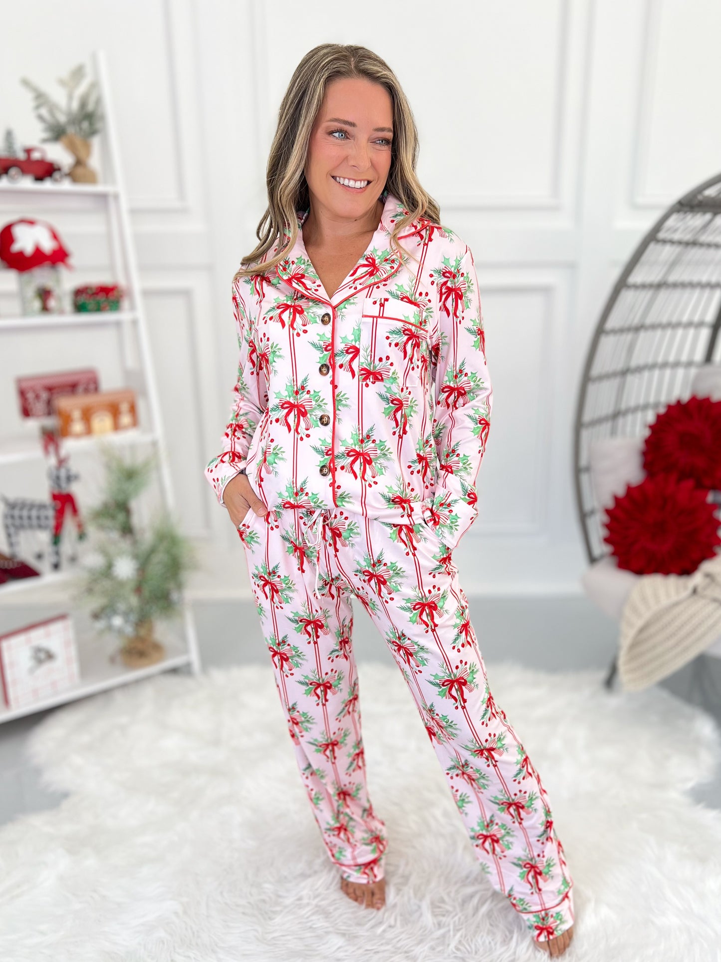 Christmas Bow Holiday Lounge Set