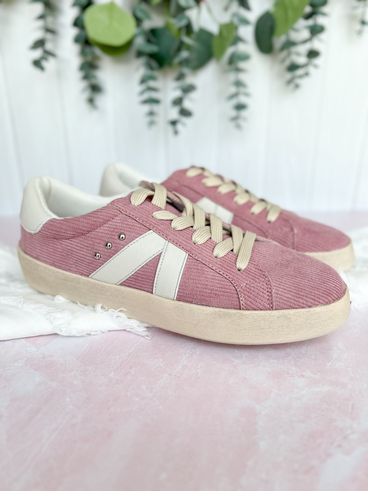 Corky's No Chaser Sneaker - Blush Corduroy