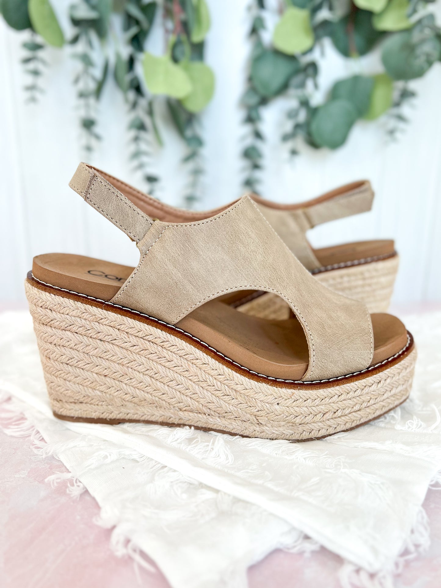Corky's Freddie Wedge - Taupe - Final Sale