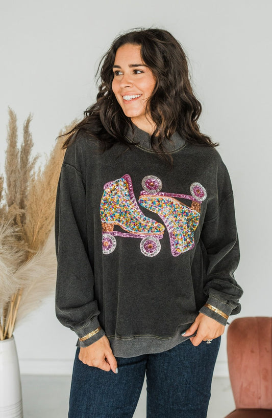 Skate Sequin Embellished Sweatshirt  - Final Sale