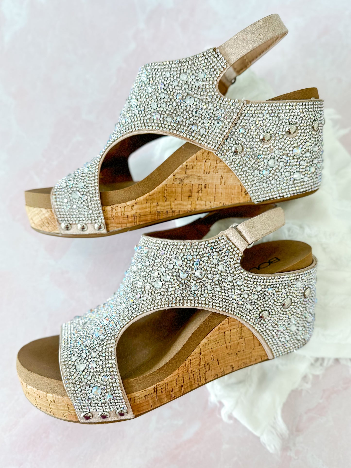 Corky's Ashley Wedge - Clear Rhinestone - Final Sale