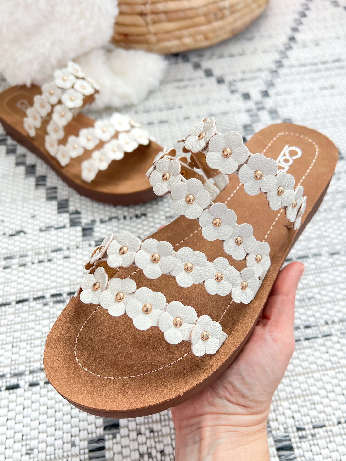 Corky's Garden Party Sandal - White
