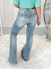 Just The Right Shade - Judy Blue Tinted Pin Tack Detail Flare Jeans