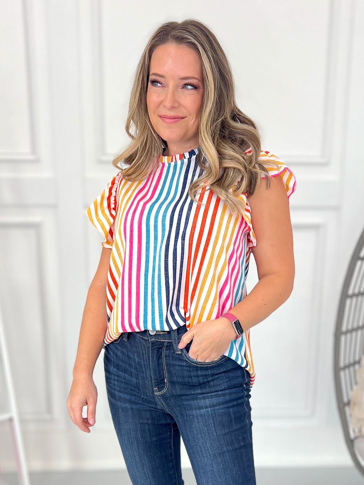 Fun Little Stripes Top - Final Sale