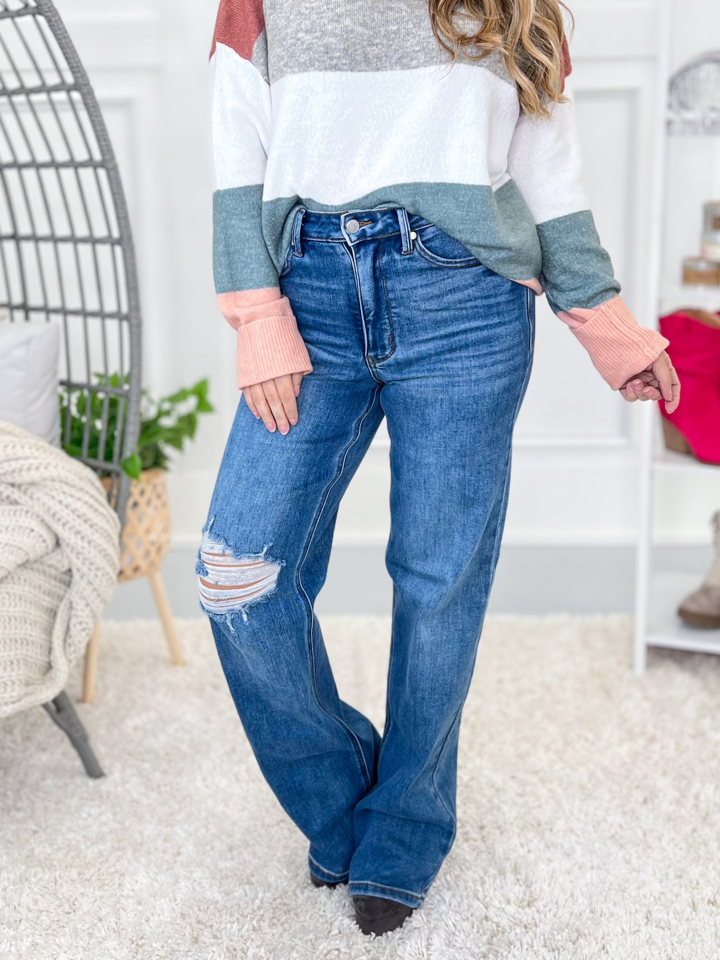 Judy Blue Tummy Control 90's Straight Jeans