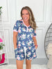 Pajama Shorts Set - Polka Dot Floral