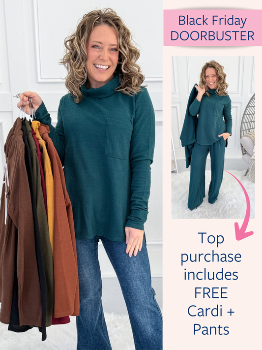 Quiet Time Top - Includes Matching Cardi & Pants FREE! - Final Sale