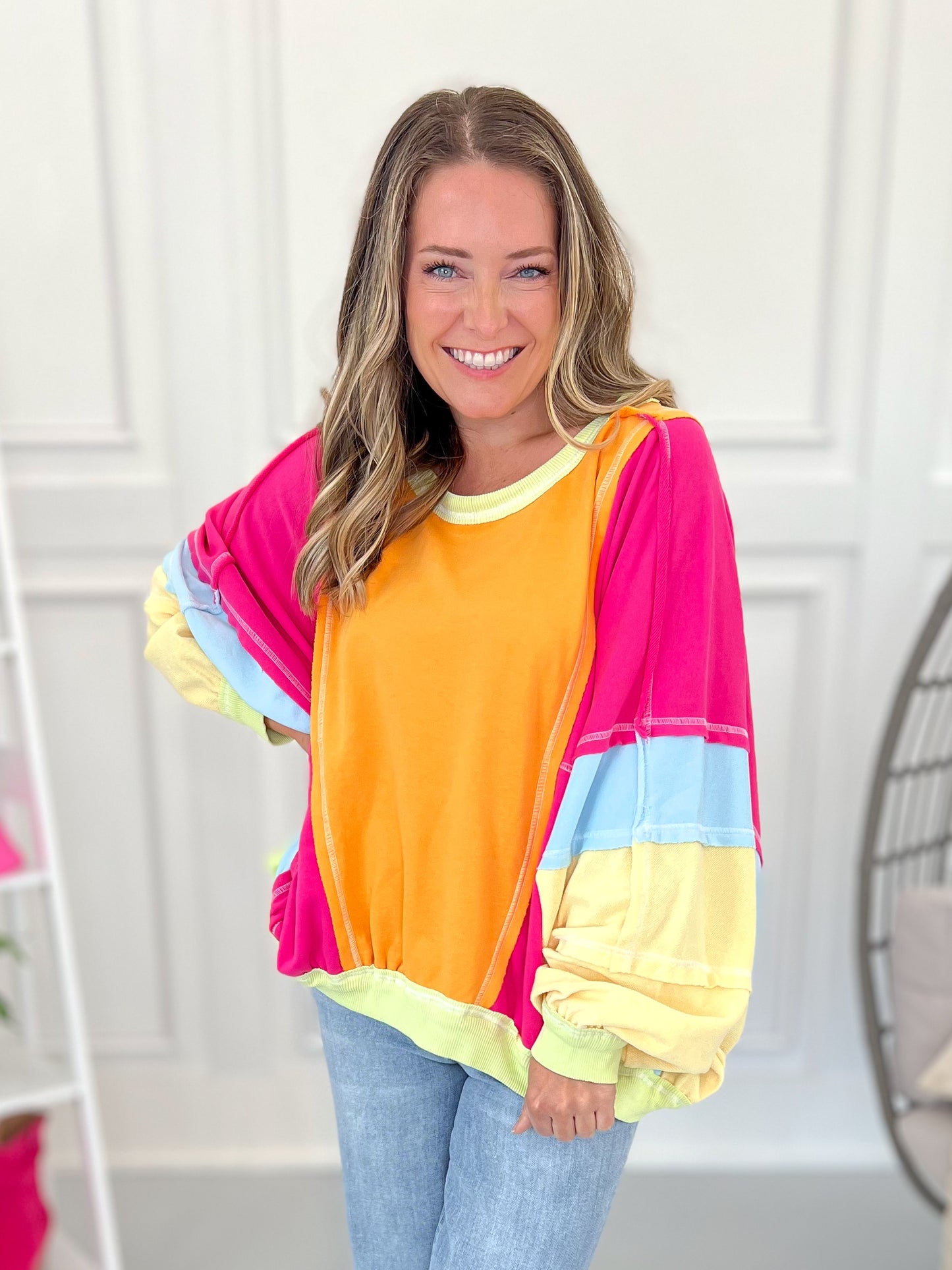 Sherbet Savor Pullover Top - Final Sale