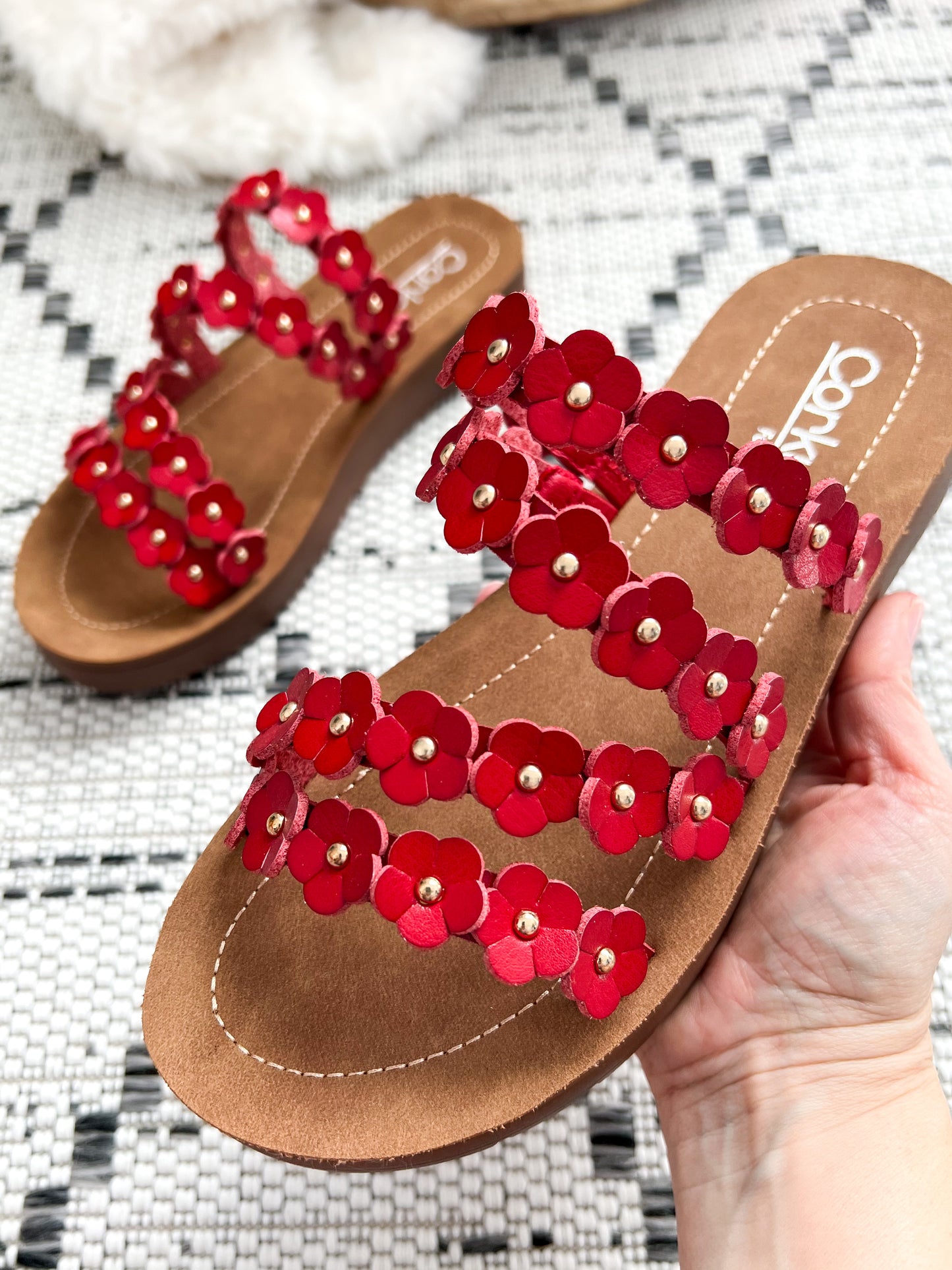 Corky's Garden Party Sandal - Red
