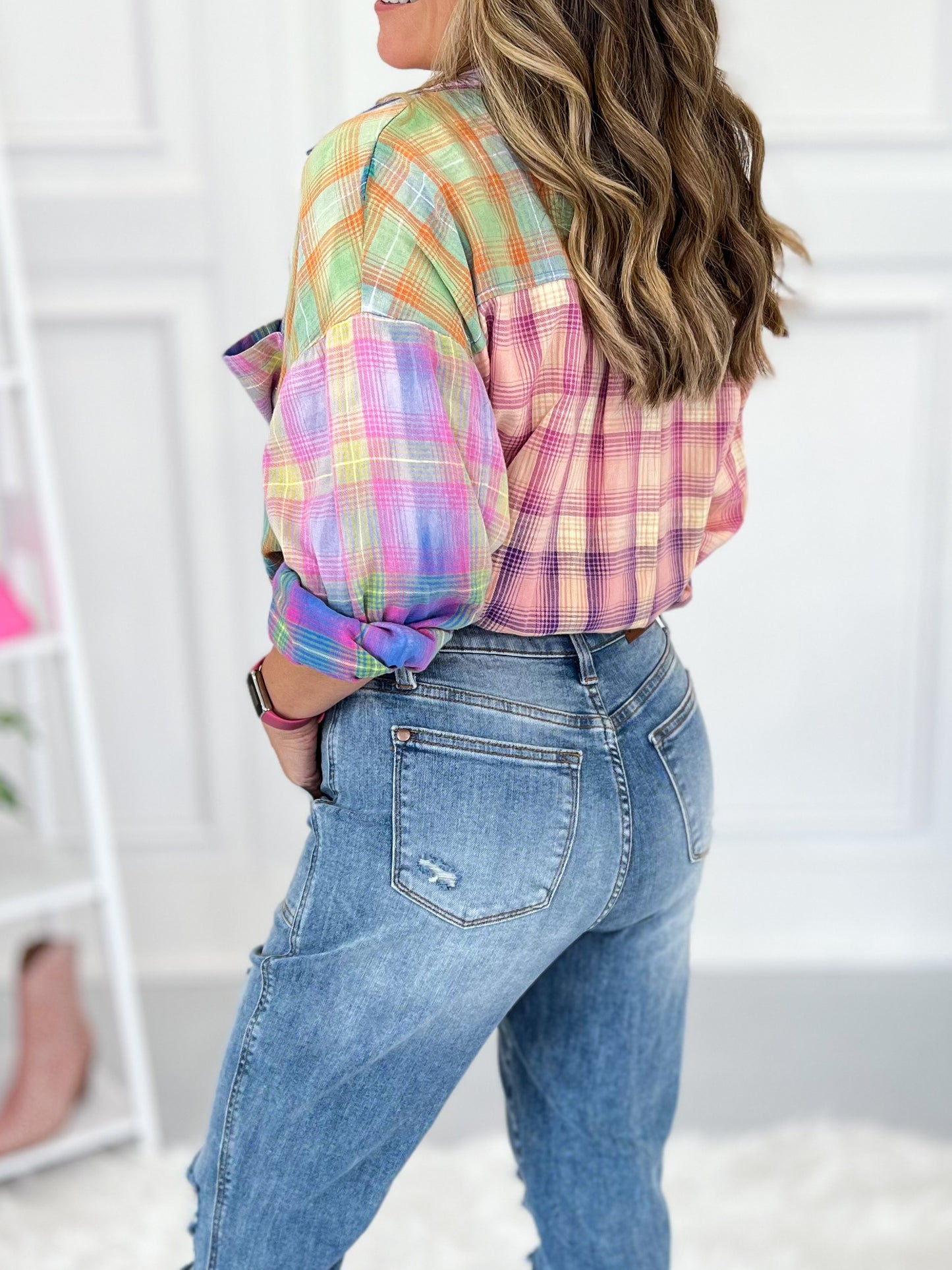 Just Wanna Have Fun - Judy Blue Distressed Boyfriend Jeans