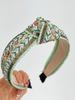 Boho Embellished Woven Knot Headband - Final Sale