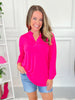 Solid Lizzy Top - Neon Pink