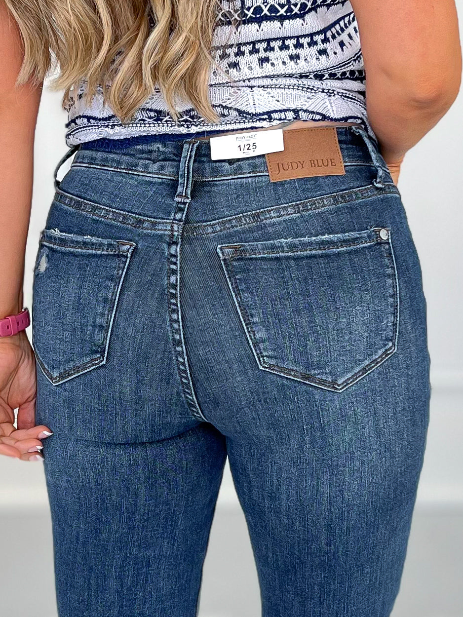 Looking Good - Judy Blue Tummy Control Destroyed Skinny Jean