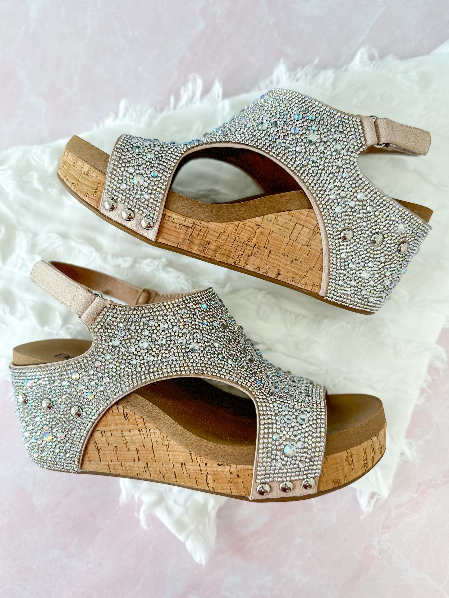 Corky's Ashley Wedge - Clear Rhinestone - Final Sale