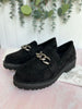 Corky's Literally Shoe - Black Faux Suede