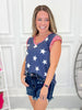 Stars And Stripes For Life Top  -  Final Sale