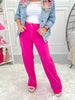 Young At Heart - Judy Blue 90's Straight Leg Hot Pink Dyed Jeans