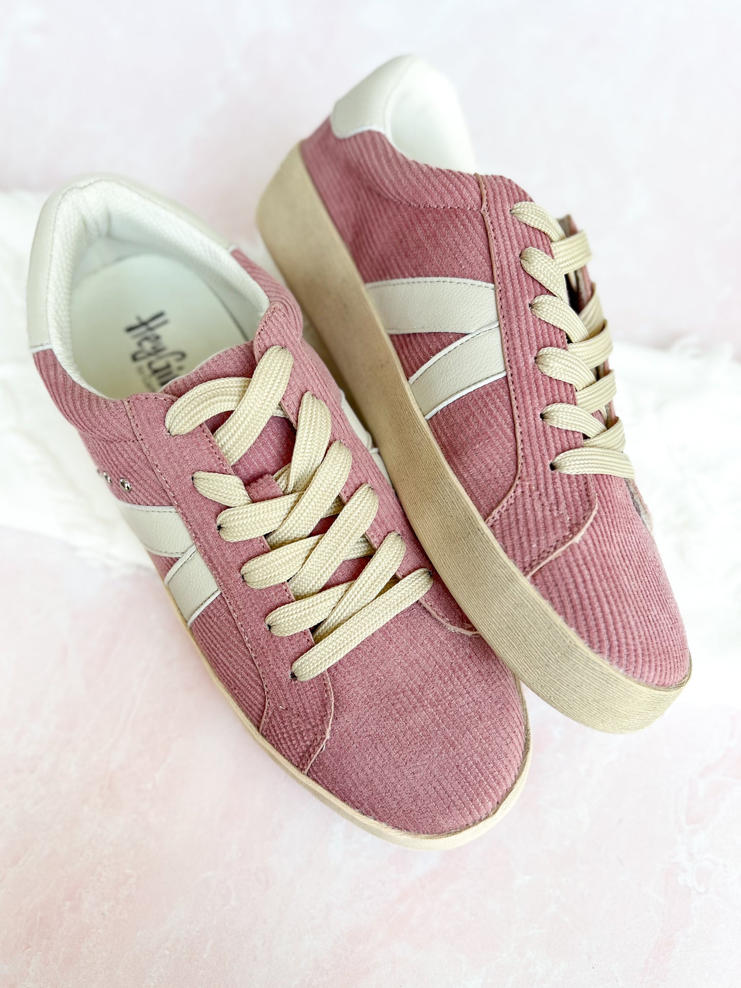 Corky's No Chaser Sneaker - Blush Corduroy