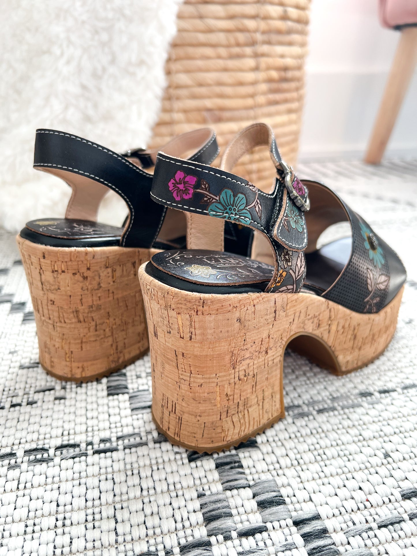 Halena Platform Heel - Black Multi