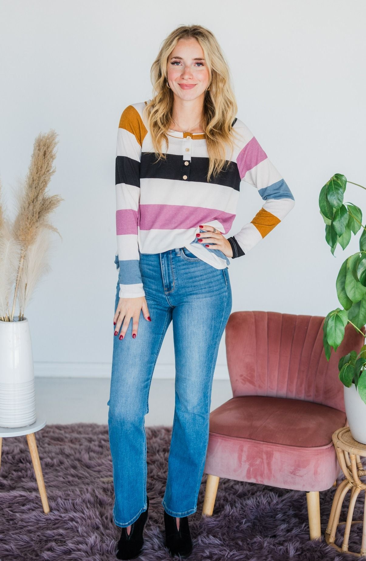 Something Striped Top  - Final Sale