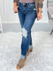 Work From Home - Judy Blue Distressed Boyfriend Jeans