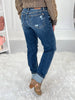 Work From Home - Judy Blue Distressed Boyfriend Jeans