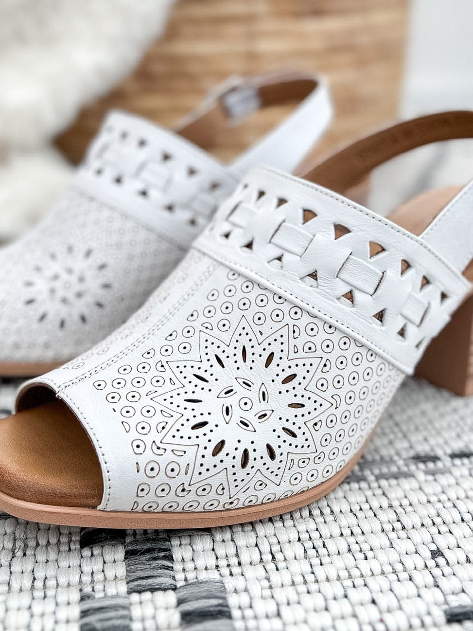 Spring Step Sunela Wedge - White