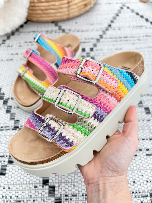 Corky's Threes Company Platform Sandal - Multi