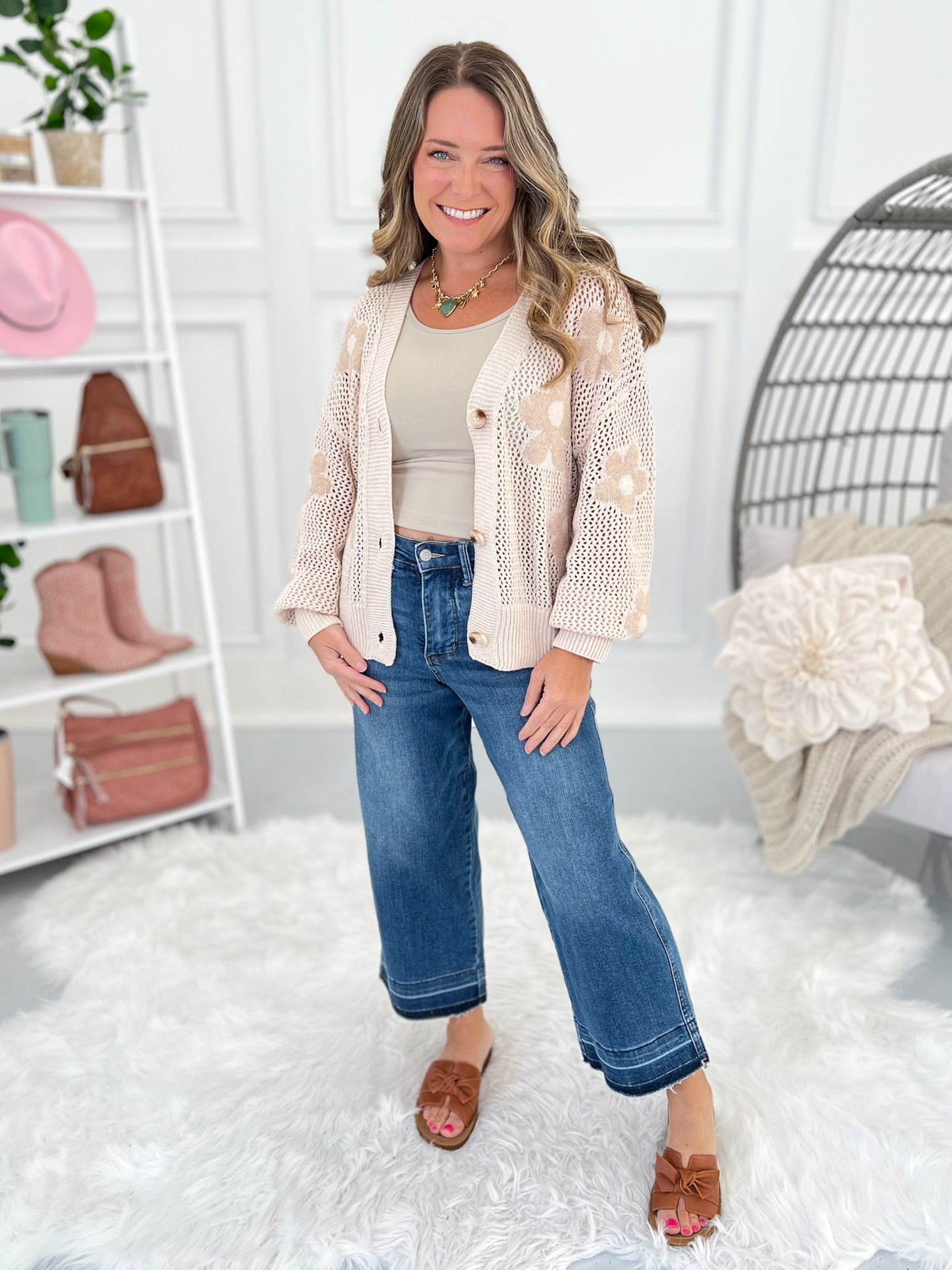 Spring Forward - Judy Blue Tummy Control Cropped Wide Legs Jeans