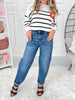 On A Roll - Judy Blue Soft Barrel Leg Jean