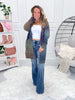Retro Wave - Judy Blue Tummy Control Shield Pocket Flare Jeans