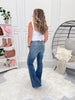 Retro Wave - Judy Blue Tummy Control Shield Pocket Flare Jeans