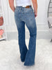Retro Wave - Judy Blue Tummy Control Shield Pocket Flare Jeans