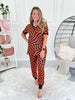 Crazy Soft Pajama Jogger Set - Orange Checker