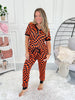 Crazy Soft Pajama Jogger Set - Orange Checker