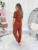 Crazy Soft Pajama Jogger Set - Orange Checker
