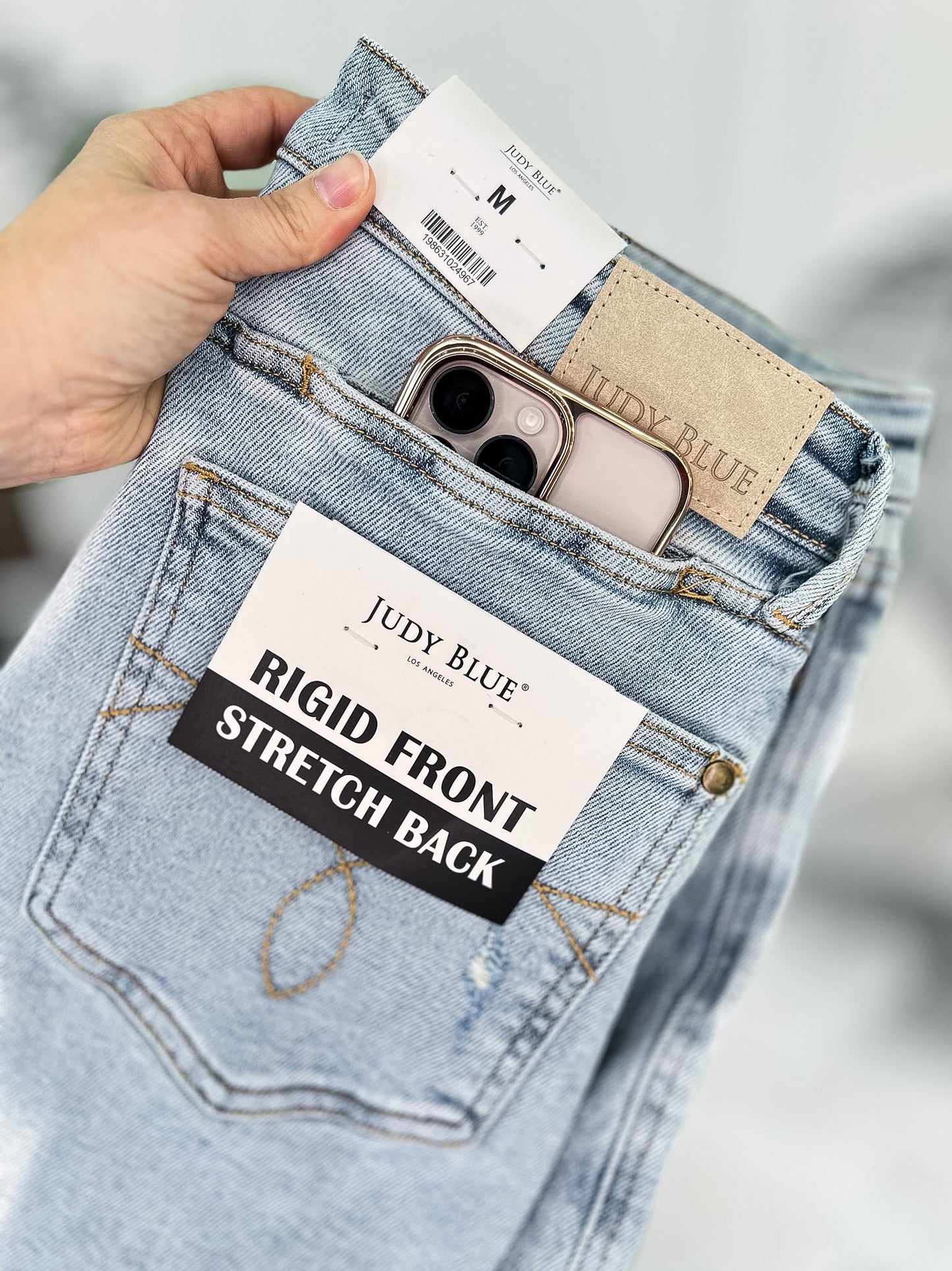 Stay Connected - Judy Blue Rigid Magic Cell Phone Pocket Shorts