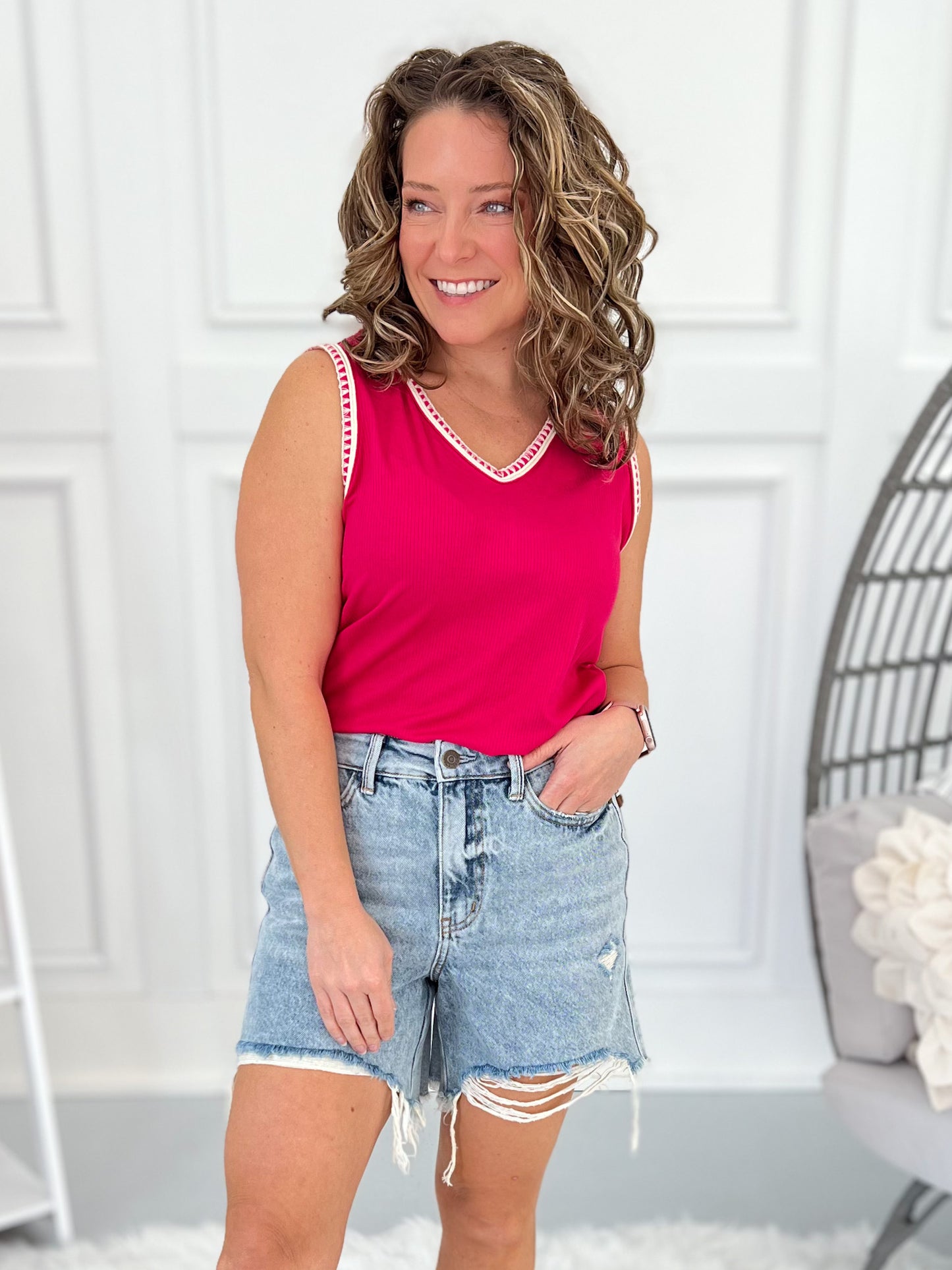 Stay Connected - Judy Blue Rigid Magic Cell Phone Pocket Shorts