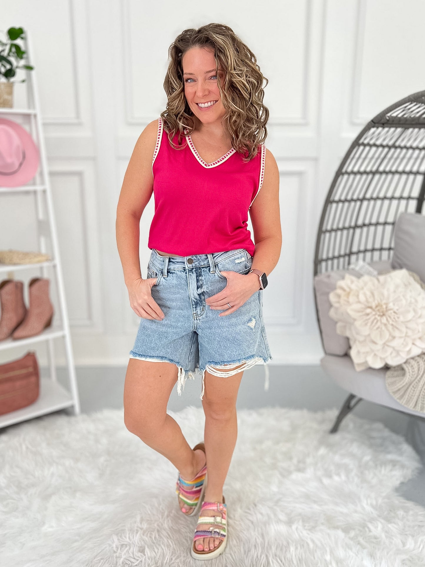 Stay Connected - Judy Blue Rigid Magic Cell Phone Pocket Shorts