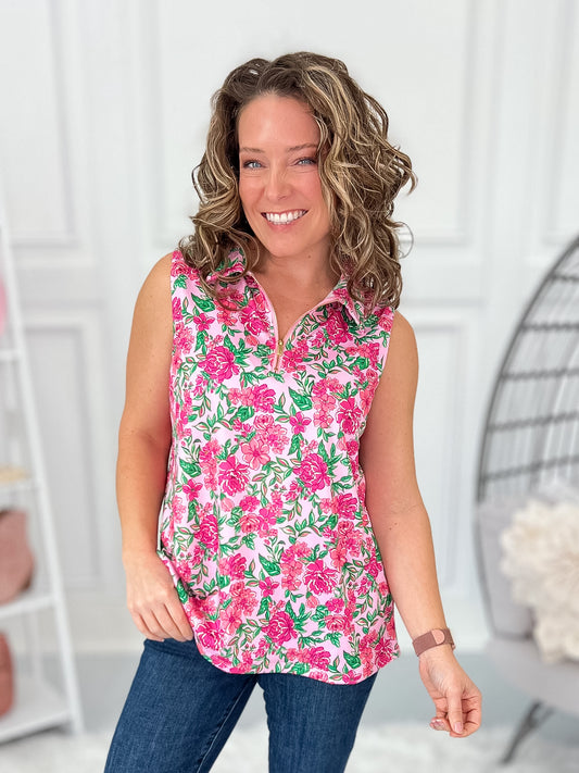 Under The Sunshine Quarter Zip Tank