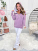 Half-zip Aztec Hoodie - Mauve