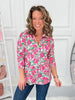 Blooming Away Quarter Zip Top