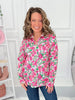 Blooming Away Quarter Zip Top