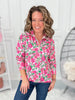 Blooming Away Quarter Zip Top