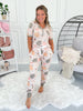Crazy Soft Pajama Jogger Set - Floral Pumpkin