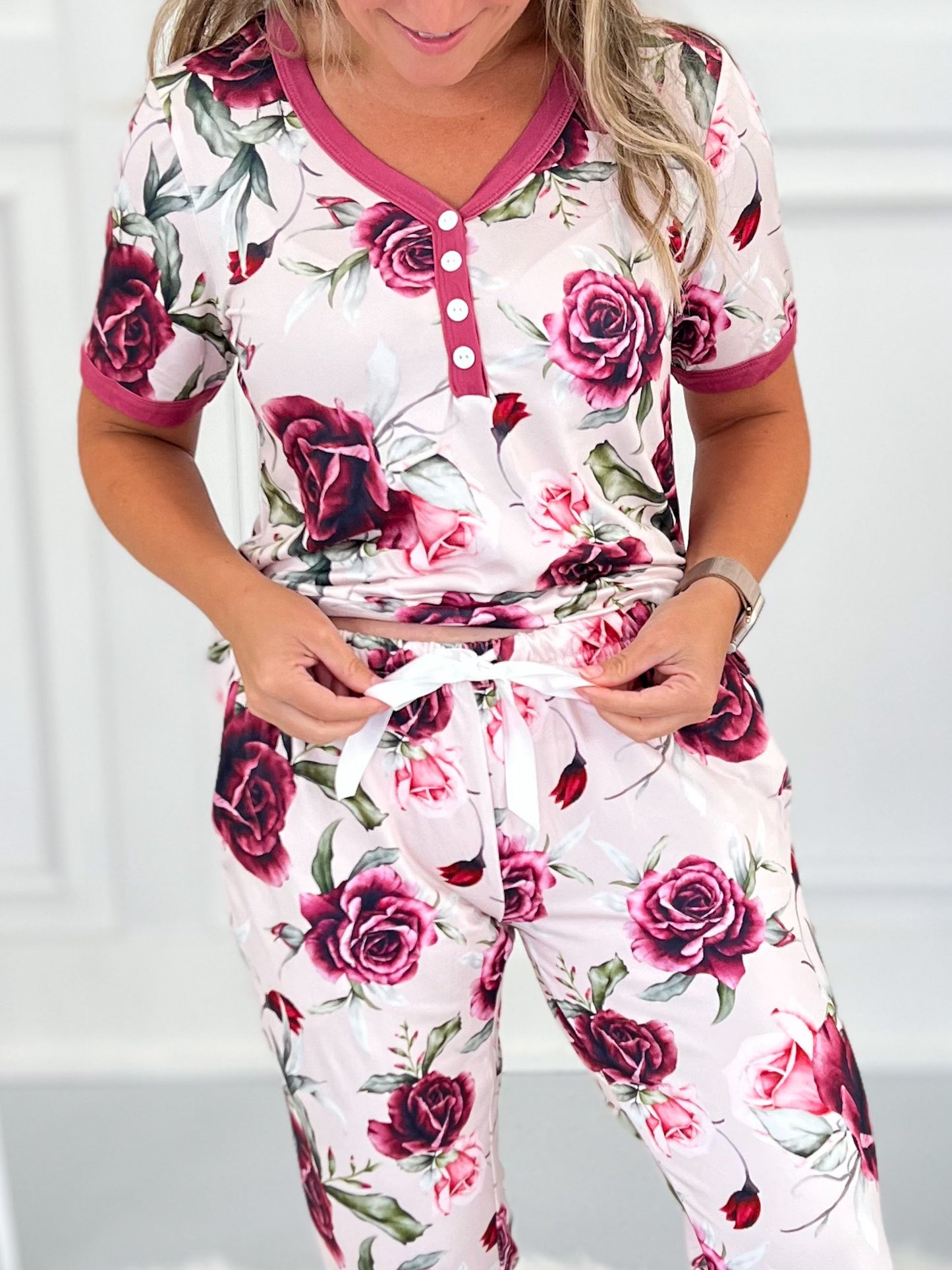 Crazy Soft Pajama Jogger Set - Rose Floral