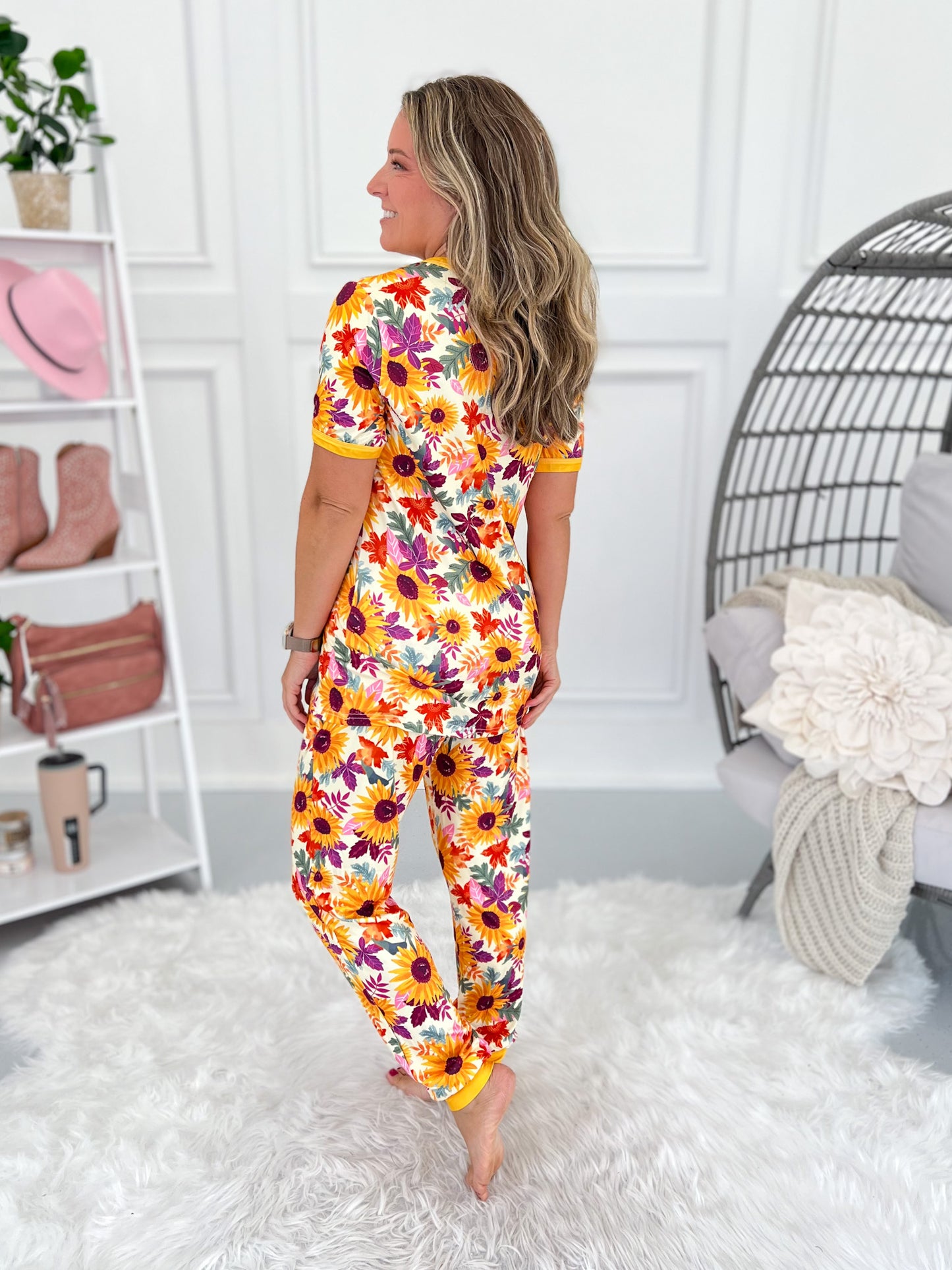 Crazy Soft Pajama Jogger Set - Sunflower