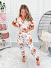 Crazy Soft Pajama Jogger Set - Rust Floral