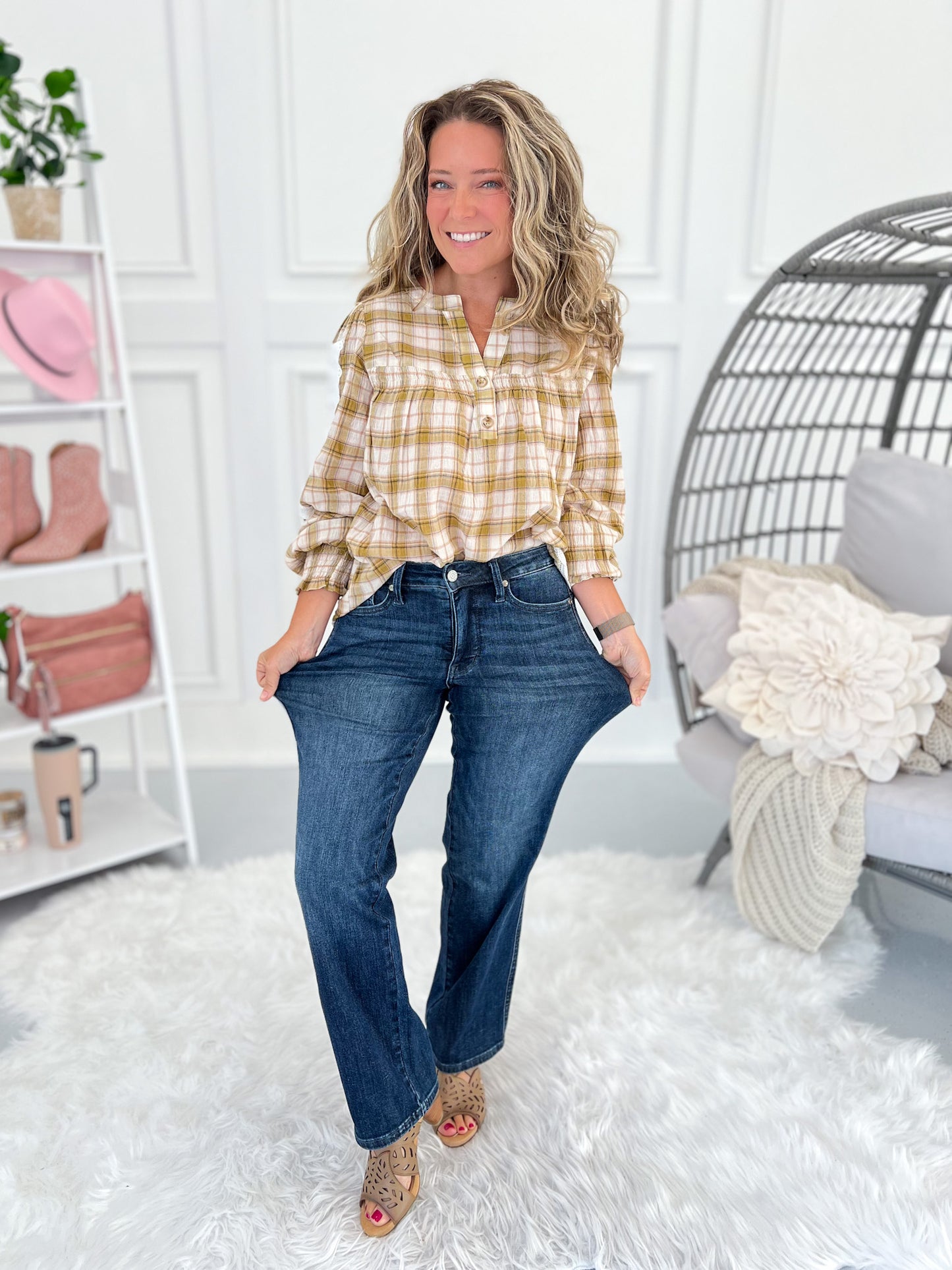 Closet Classic - PETITE Judy Blue Tummy Control Classic Straight Leg Jean